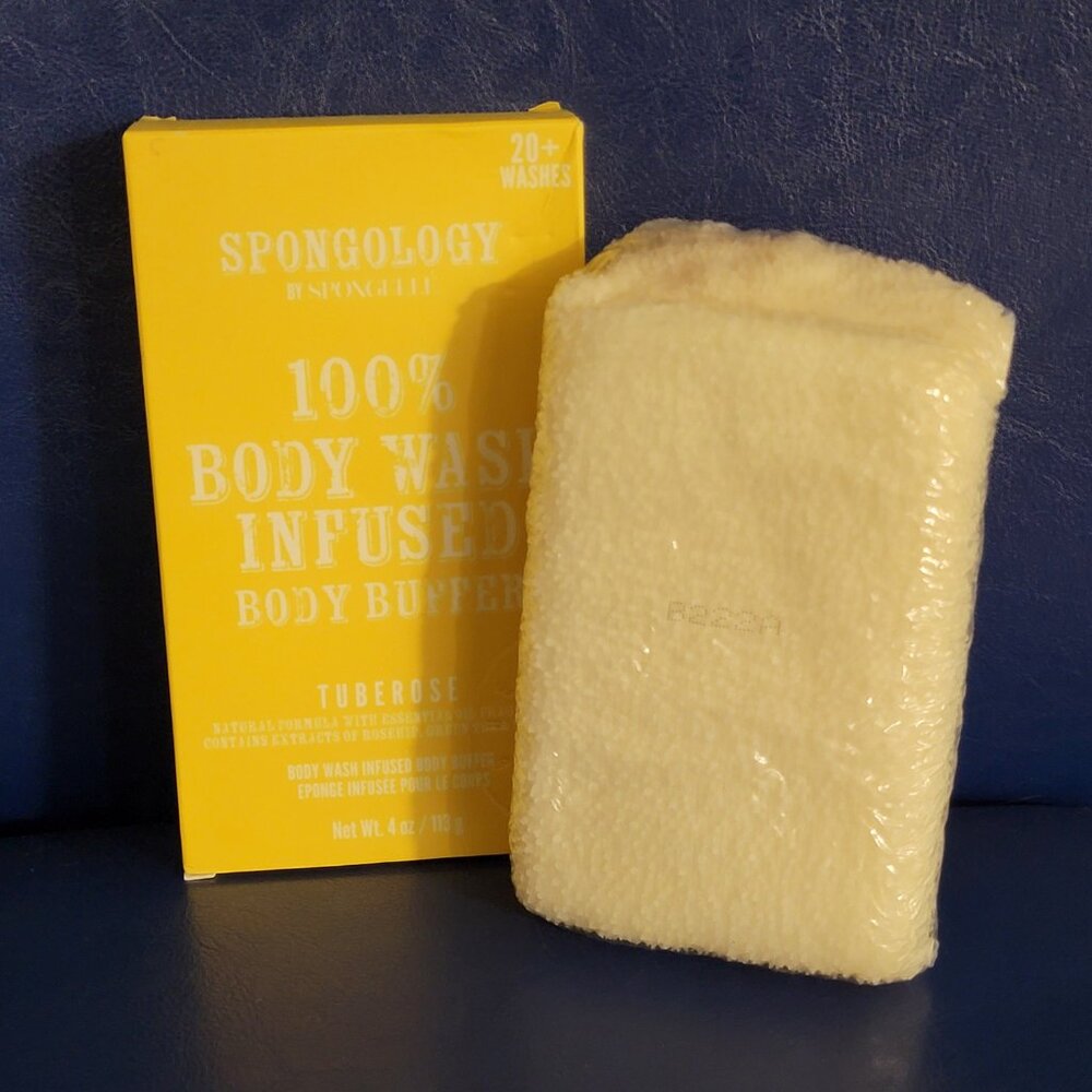 SPONGOLOGY by Spongellé TUBEROSE Body Wash Infused Body Buffer